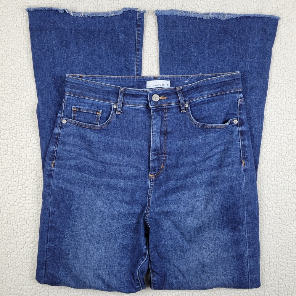 Loft Jeans Slim Flare High Rise Women’s Size 10 Medium Wash Stretch
